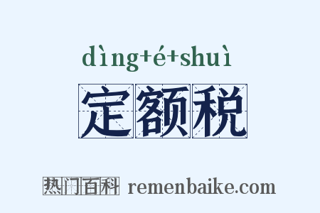 定额税是什么意思的图片